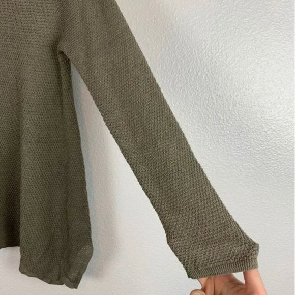 Pure Jill Taupe Knitted Linen Blend Tunic Blouse - Picture 4 of 6